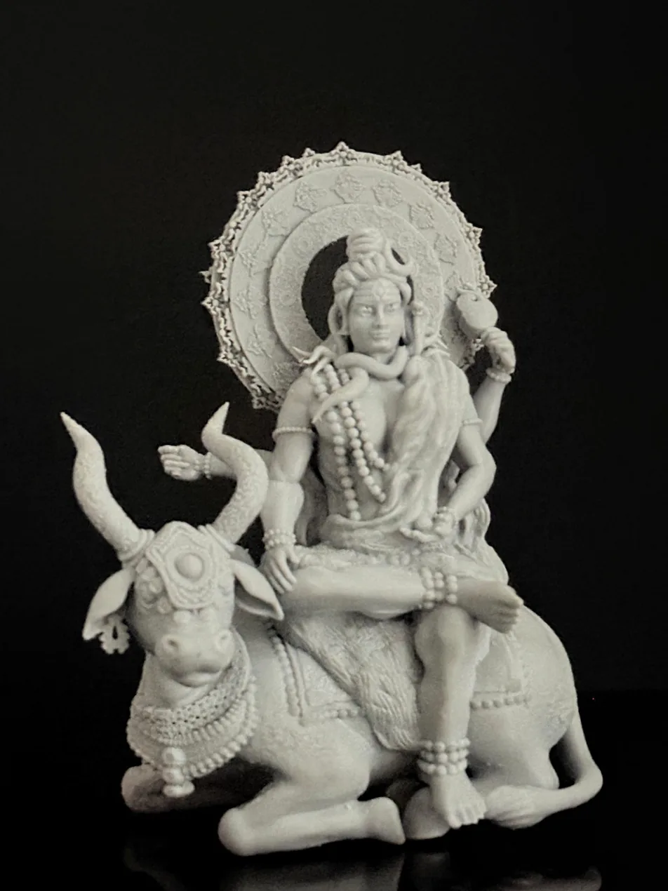 Shiva on Nandi — resin 3D print